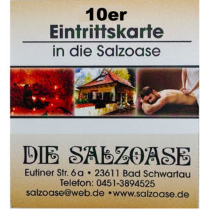 Gutschein für 10 Sitzungen in der Salzgrotte