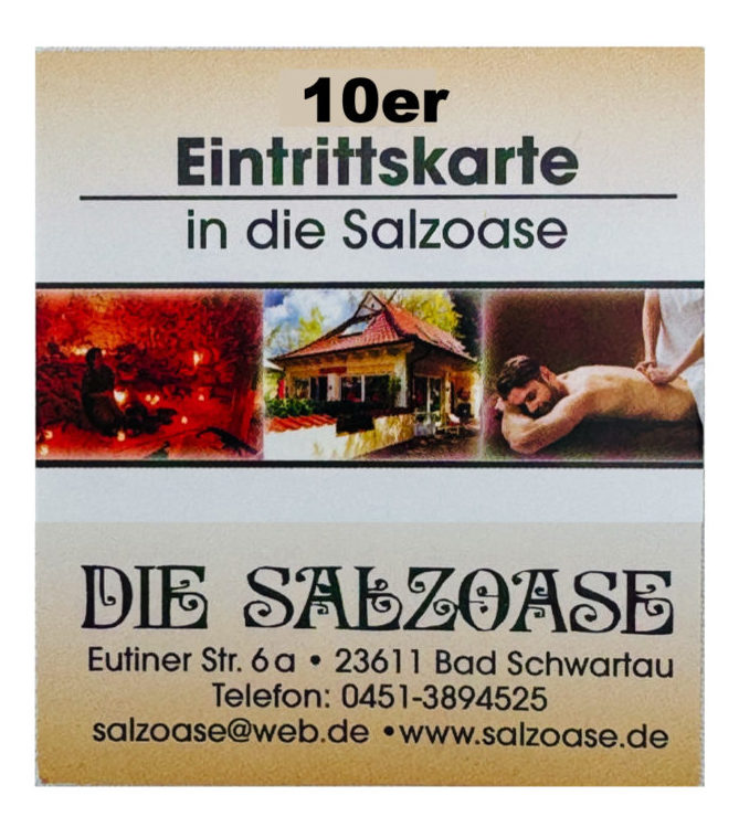Gutschein für 10 Sitzungen in der Salzgrotte