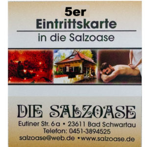 Gutschein für 5 Sitzungen in der Salzgrotte