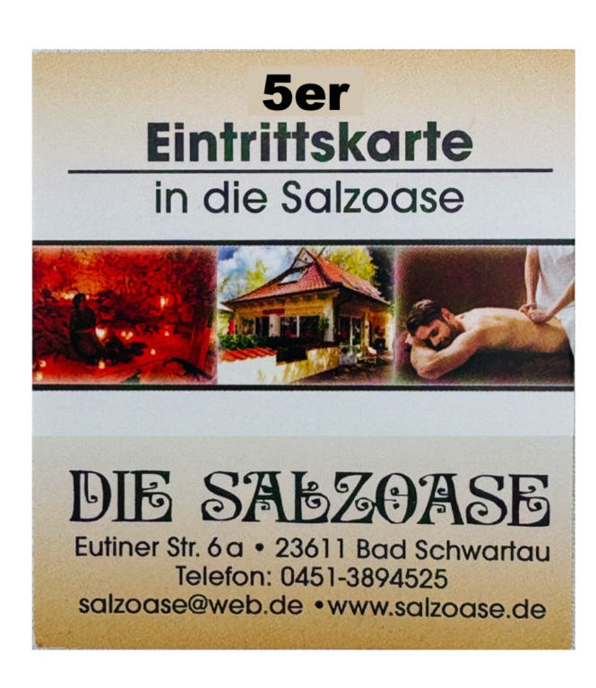 Gutschein für 5 Sitzungen in der Salzgrotte
