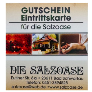 Gutschein für eine Sitzung in der Salzgrotte