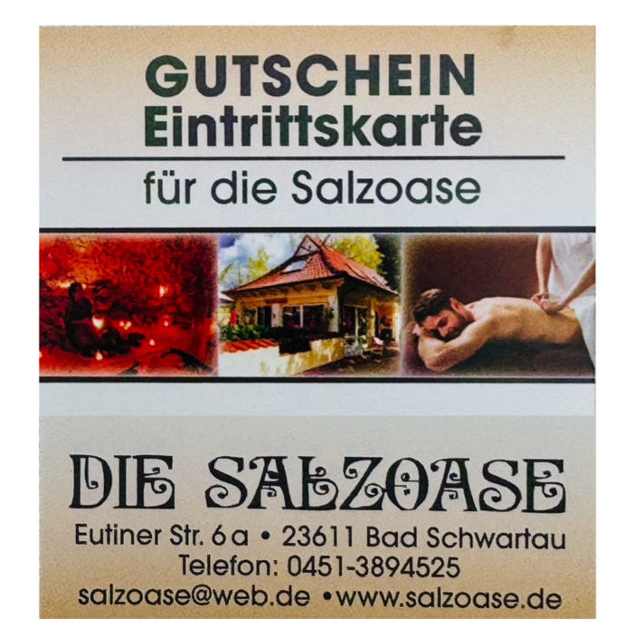Gutschein für eine Sitzung in der Salzgrotte